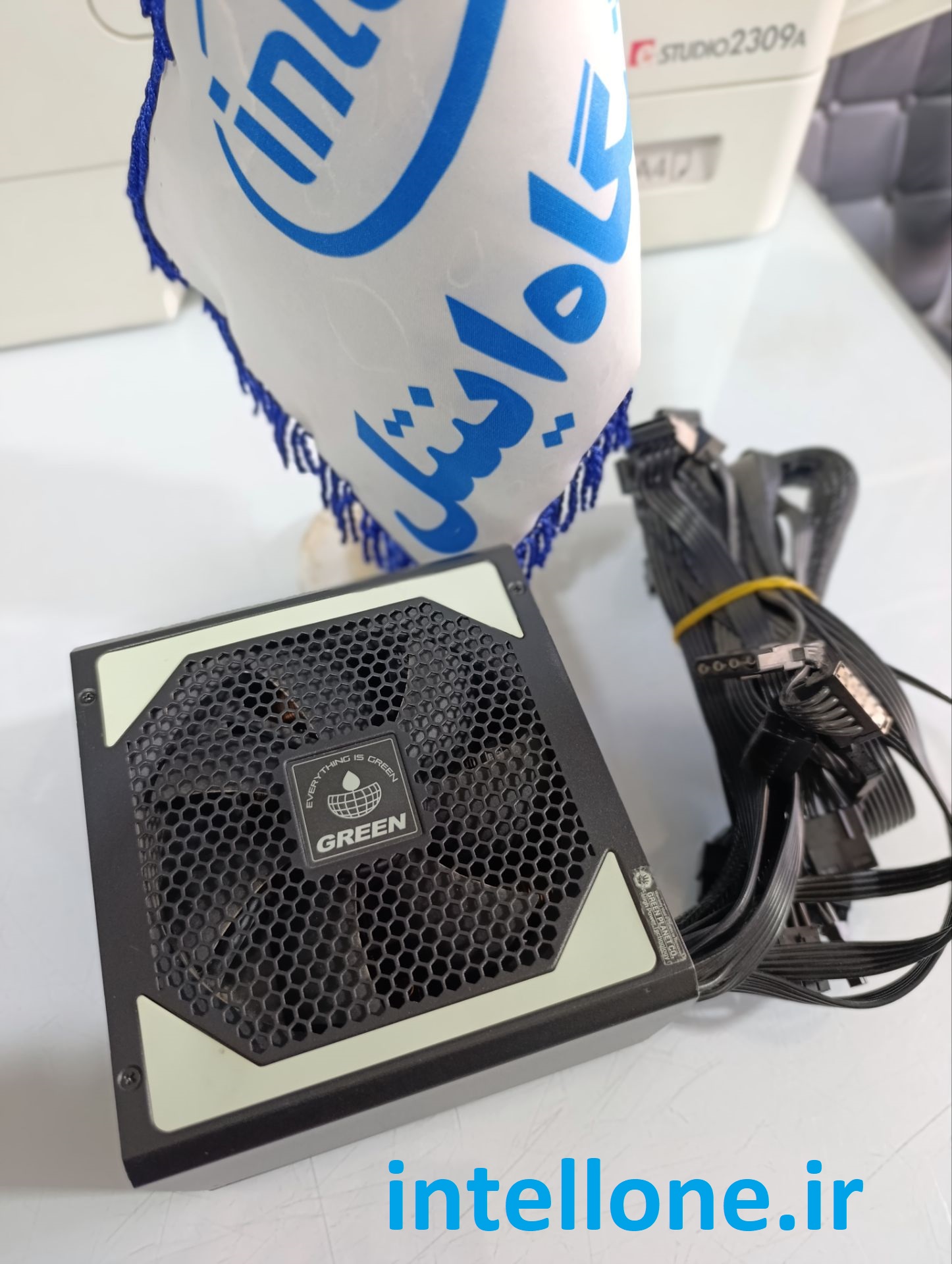 منبع تغذیه استوک کامپیوتر گرین مدل GP580A-EUD 80 Plus Bronze توان 580 وات